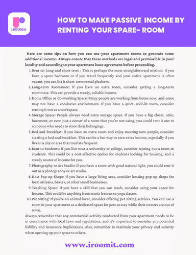 Renting a Spare Room Checklist