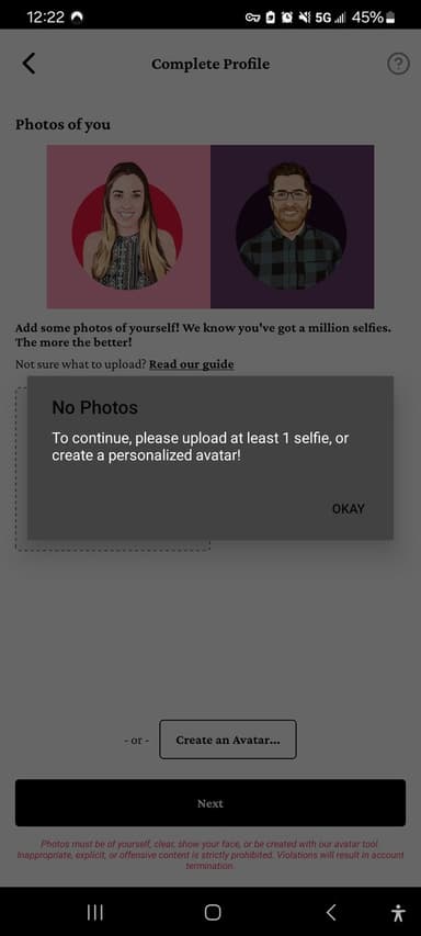 Profile Picture main user avatar