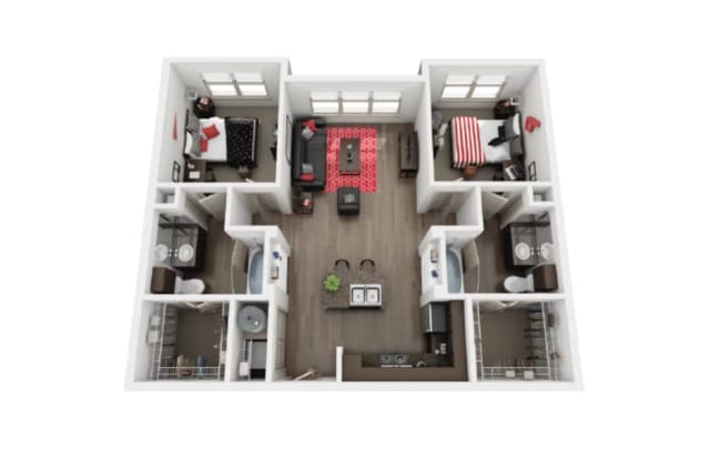 Room in 2 Bedroom 2 Bathroom | B1 main photo