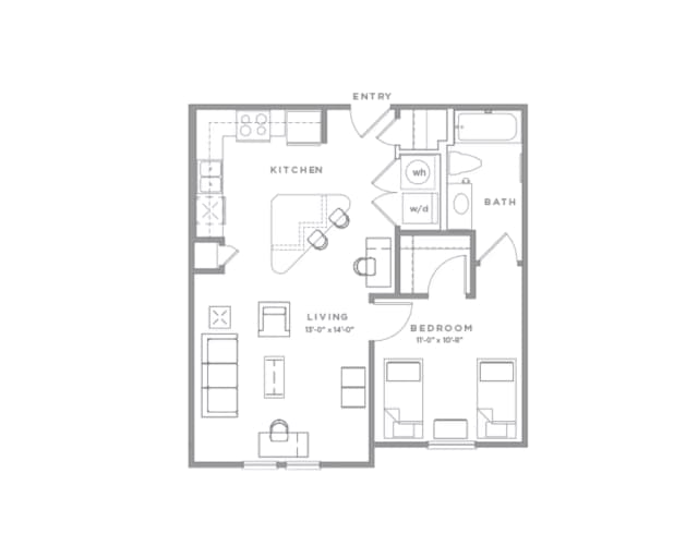 Room in 1 Bedroom 1 Bathroom | A3 main photo