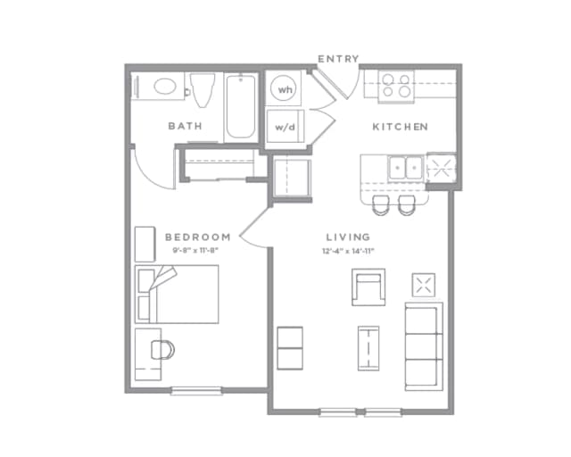 Room in 1 Bedroom 1 Bathroom | A2 main photo