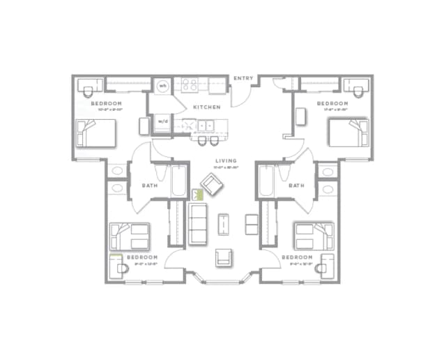 Room in 4 Bedroom 2 Bathroom | D1 main photo