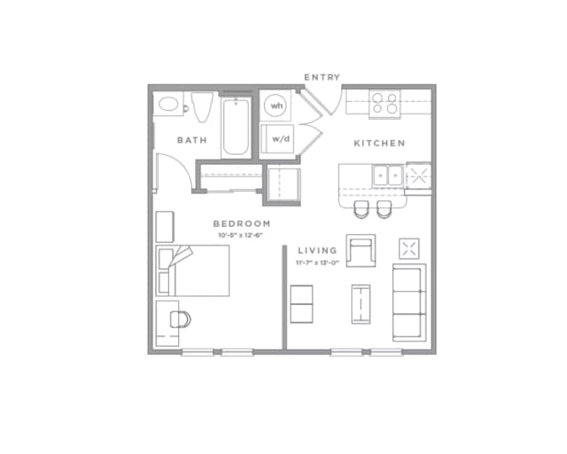 Room in 1 Bedroom 1 Bathroom | A1 main photo