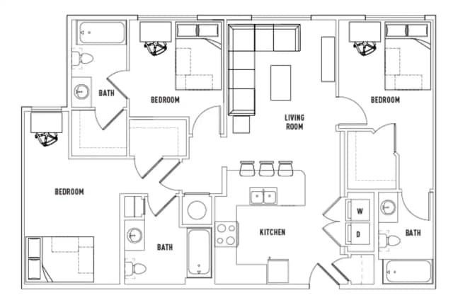 Room in 3 Bed - 3 Bath main photo