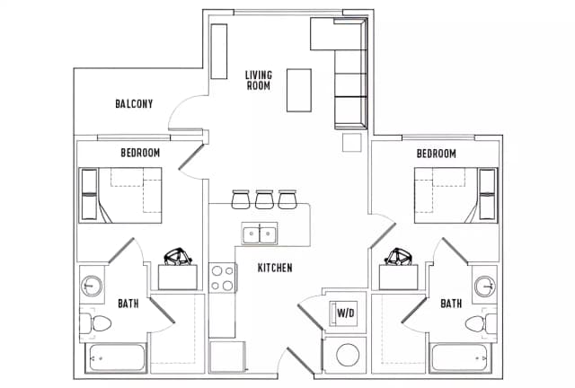 Room in 2 Bed - 2 Bath B main photo