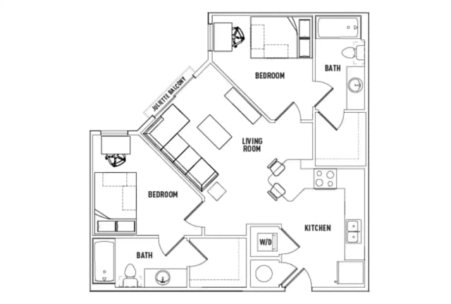 Room in 2 Bed - 2 Bath A main photo