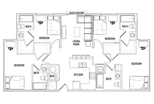 Room in 4 Bed - 4 Bath A main photo