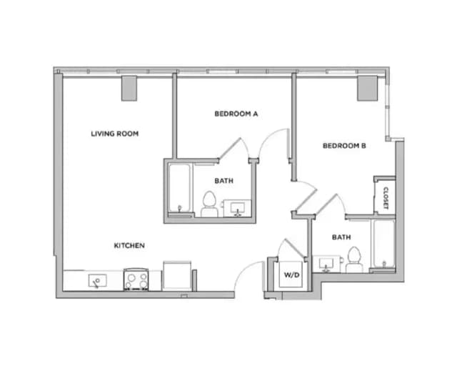 Room in 2 Bedroom 2 Bathroom | B7 main photo