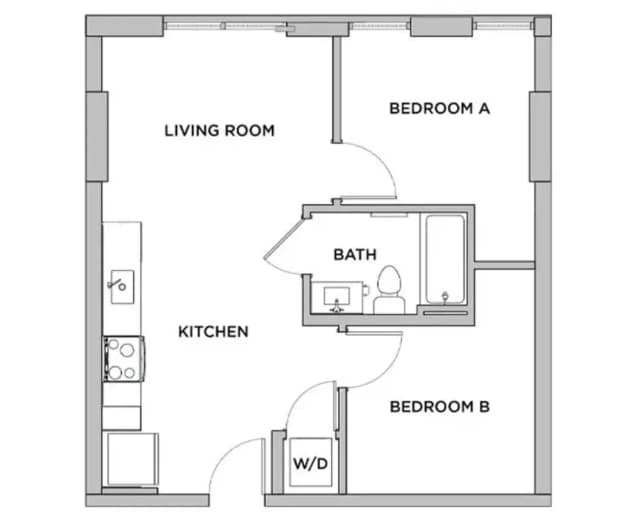 Room in 2 Bedroom 1 Bathroom | B2 main photo