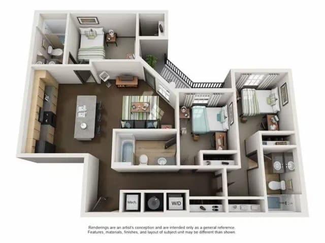 Triple Room in 3 Bedroom 3 Bathroom main photo