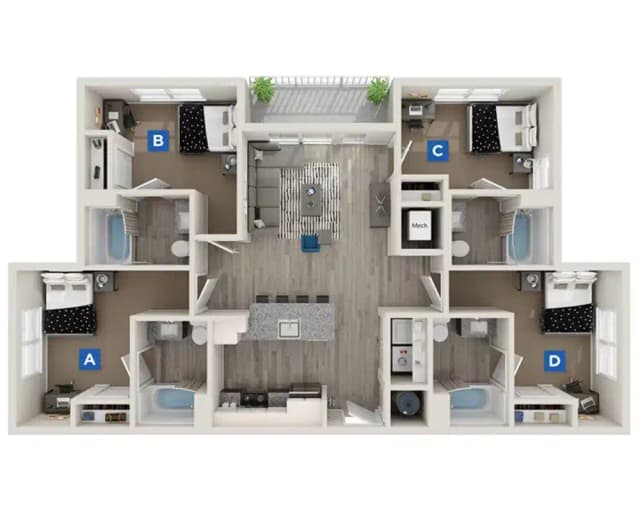 Dogwood Room in 4 Bedroom 4 Bathroom main photo