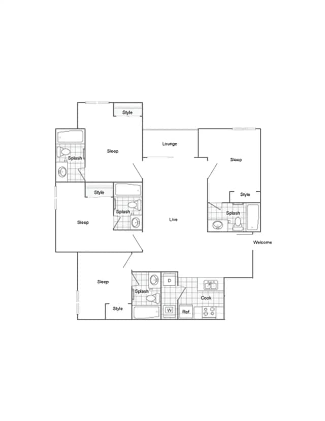 Premium Room in 4 Bedroom 4 Bathroom main photo