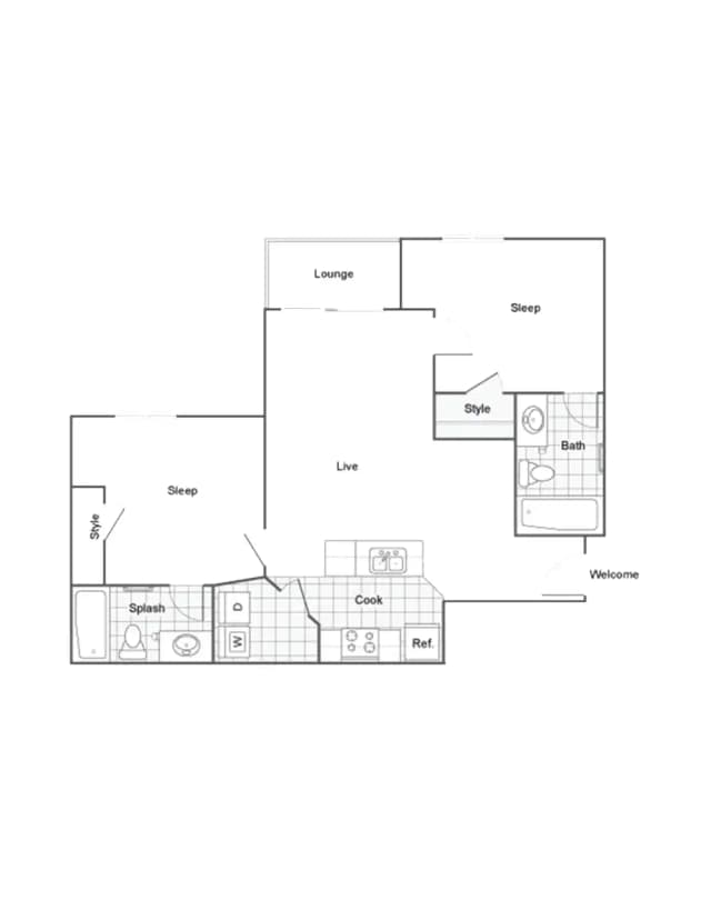 Premium Room in 2 Bedroom 2 Bathroom main photo