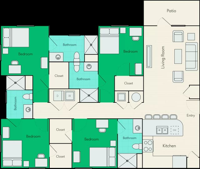 4x4 Standard - 4 Bed 4 Bath main photo