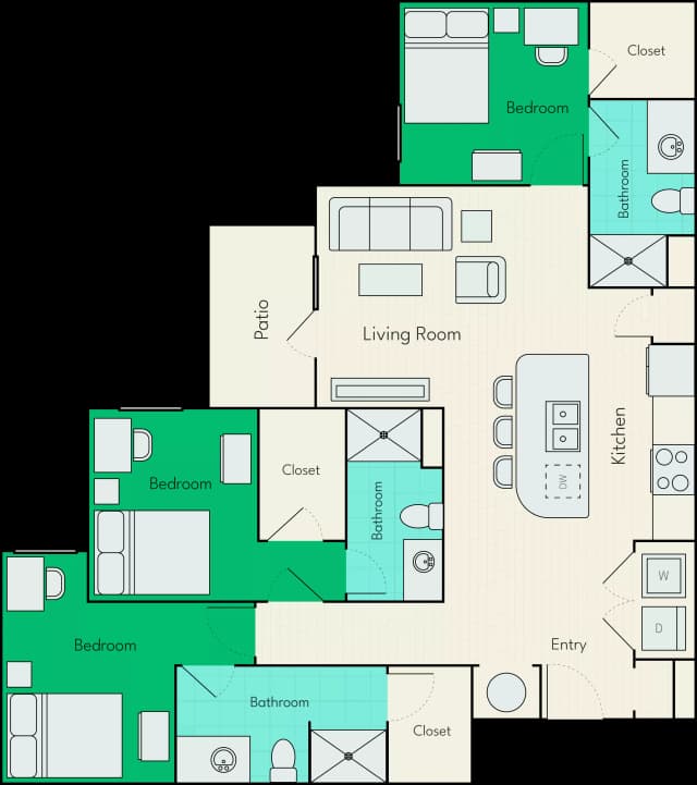 3x3 Upgrade - 3 Bed 3 Bath main photo