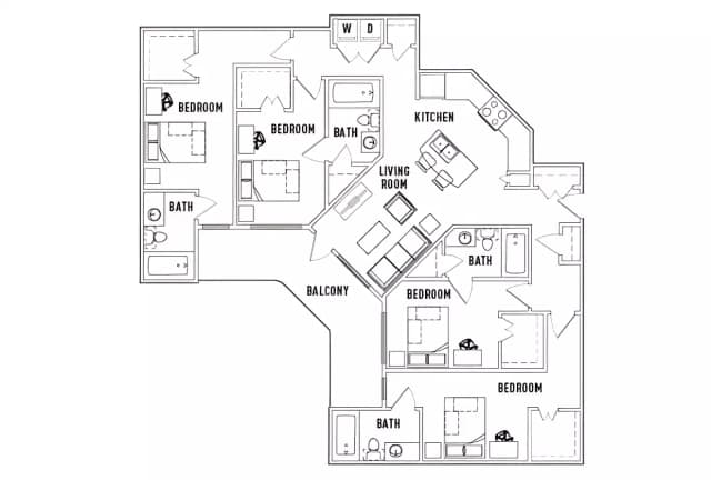 Room in 4 Bed - 4 Bath B main photo