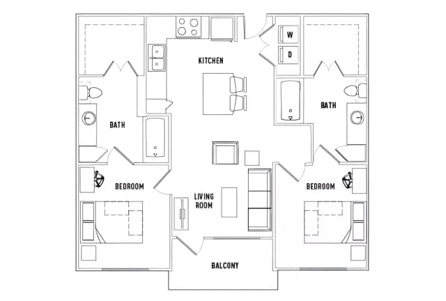 Room in 2 Bed - 2 Bath A main photo