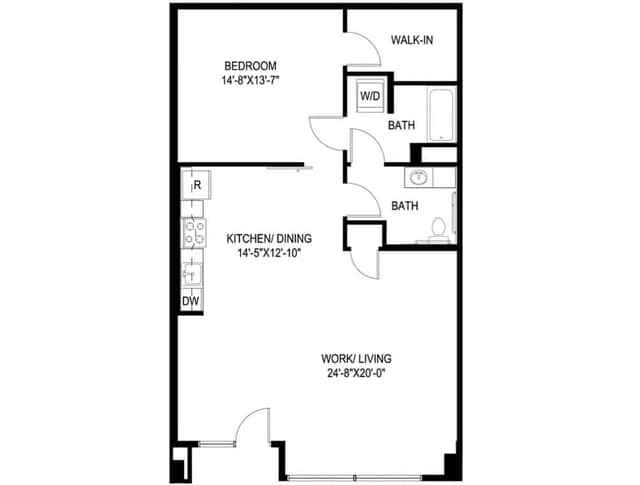 1 Bed 2 Baths main photo