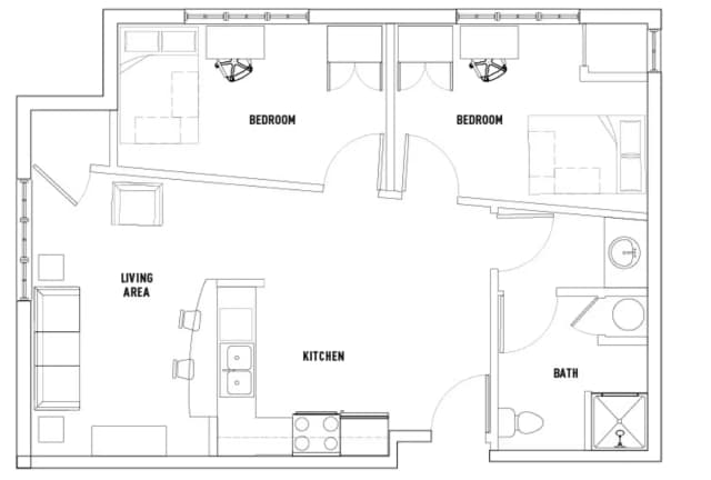 Room in 2 Bedroom 1 Bathroom main photo