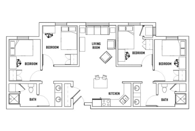 Room in 4 Bedroom 2 Bathroom main photo