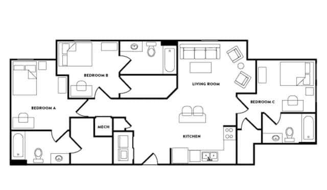 Telluride B Room in 3 Bedroom 3 Bathroom main photo