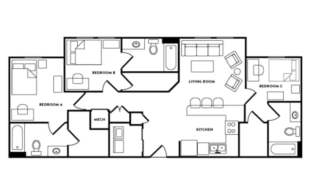Telluride C Room in 3 Bedroom 3 Bathroom main photo