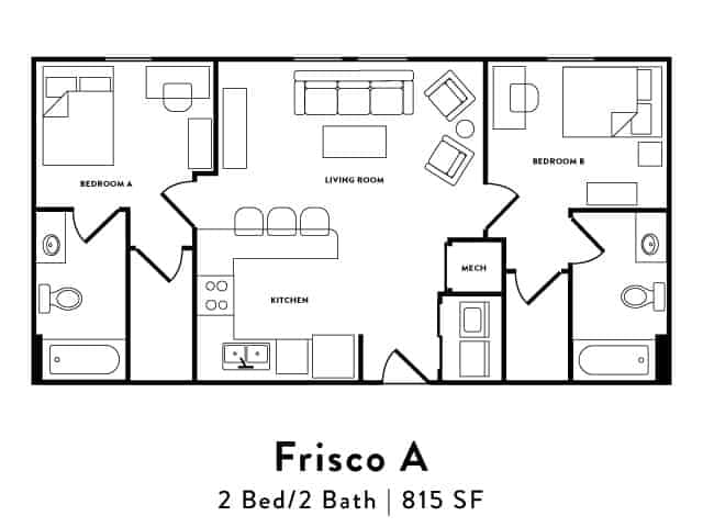 Frisco A Room in 2 Bedroom 2 Bathroom main photo