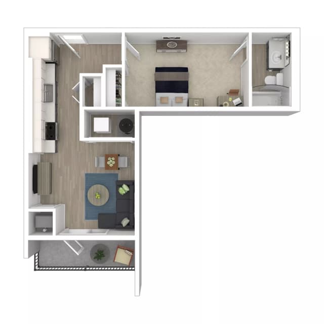 1 Bedroom 1 Bathroom | 1X1 C main photo