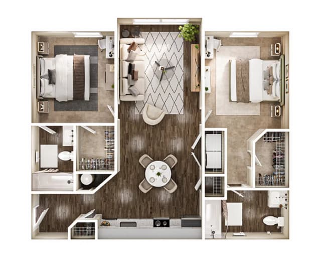Gamma Room in 2 Bedroom 2 Bathroom main photo