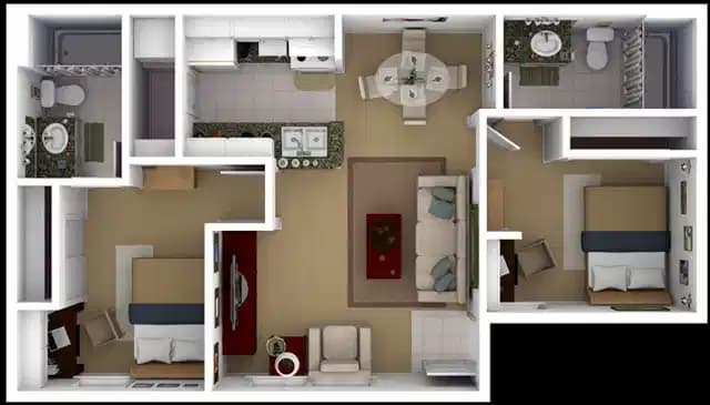 Room in 2 Bedroom 2 Bathroom | 2br 2ba main photo