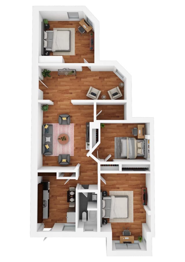Room in 3 Bedroom 1 Bathroom | 3 BR E2 main photo