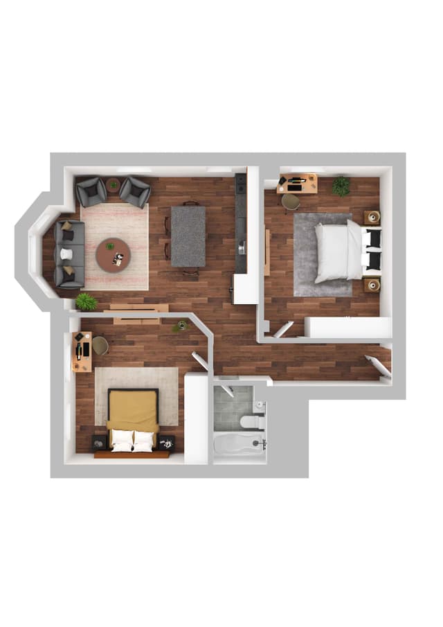 Room in 2 Bedroom 1 Bathroom | 2 BR K1 main photo