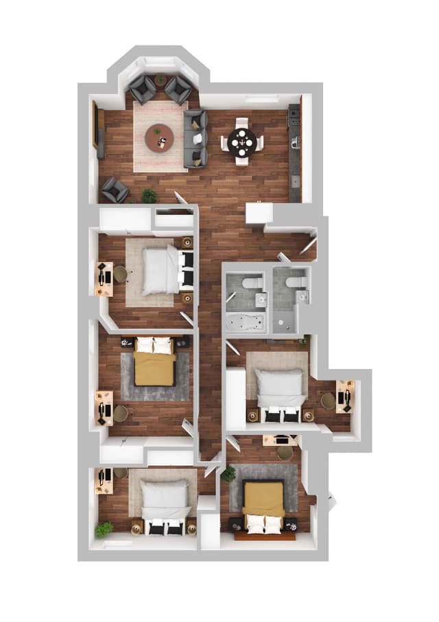 Room in 5 Bedroom 2 Bathroom | 5 BR A main photo