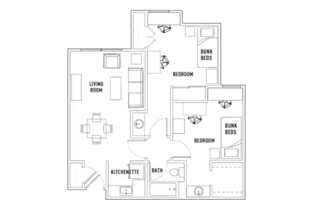 Room in 2 Bed - 1 Bath main photo