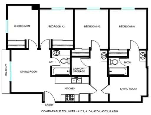 Room in 4 Bedroom 3 Bathroom main photo