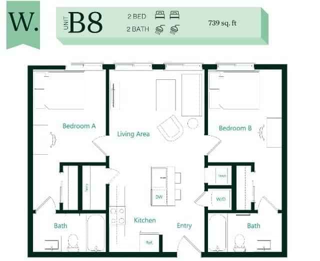2 Bedroom 2 Bathroom main photo