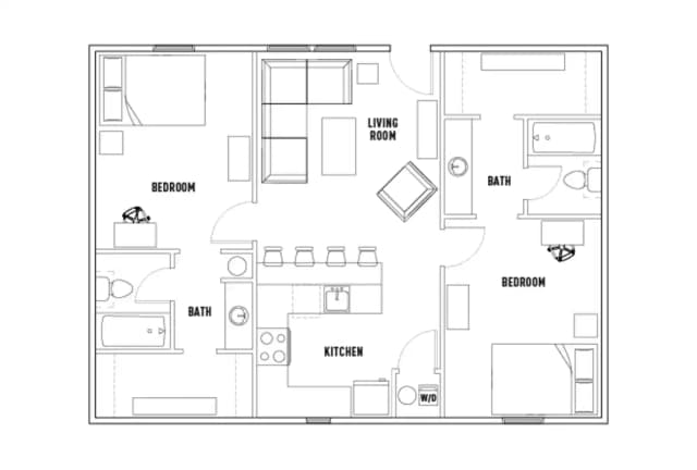 Room in 2 Bed - 2 Bath C main photo