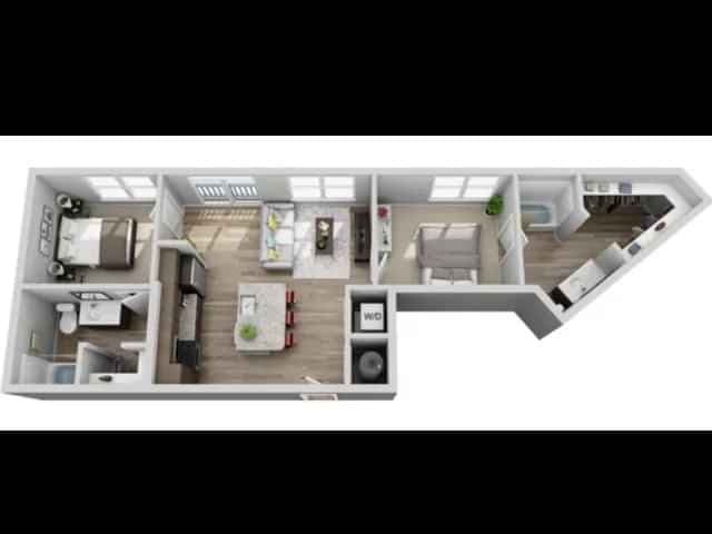 (B) - 2 Bedroom 2 Bathroom main photo