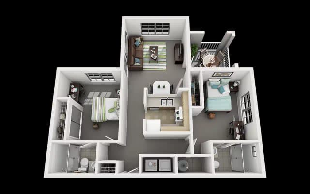 Private Room - Split Platinum (2 Bed - 2 Bath) main photo