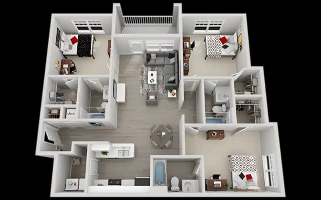 Private Room - Upgraded (3 Bed - 3 Bath) main photo