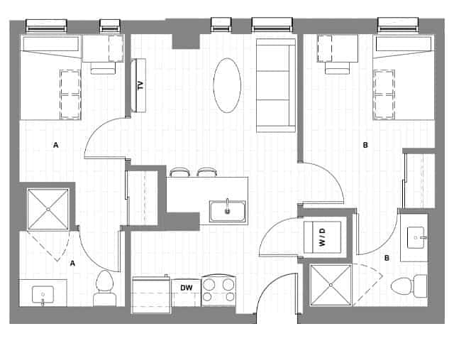 Room in 2 Bedroom 2 Bathroom | 2x2 main photo