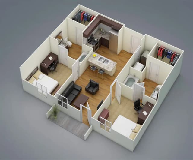 Room in 2 Bedroom 2 Bathroom | B1 main photo