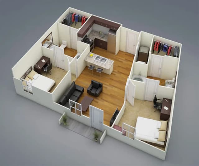 Room in 2 Bedroom 2 Bathroom | B2A main photo