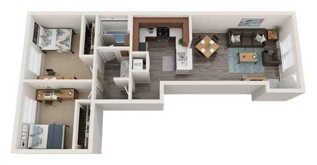 Room in 2 Bedroom 1 Bathroom | B1 main photo