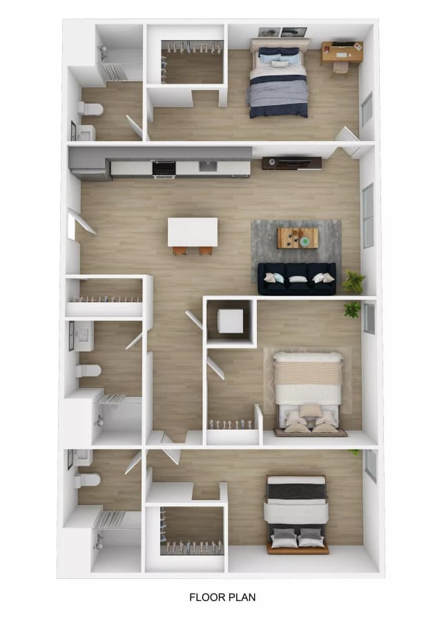 Room in 3 Bedroom 3 Bathroom | 3/3 A main photo