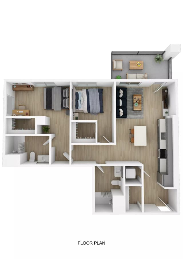 Room in 2 Bedroom 2 Bathroom | 2/2 B main photo