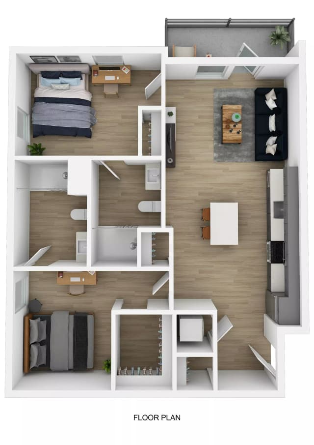 Room in 2 Bedroom 2 Bathroom | 2/2 F main photo