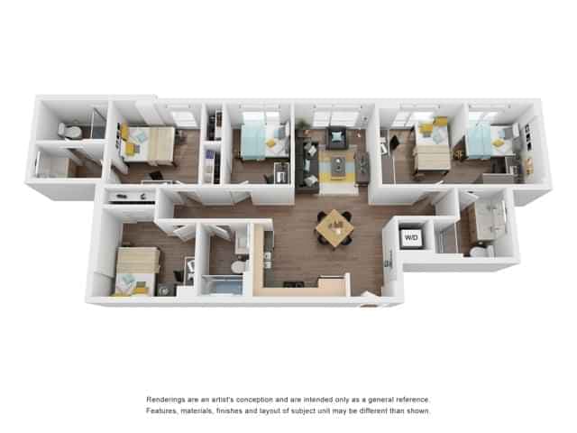 D4 - 4 Bedroom 3 Bathroom Apartment main photo