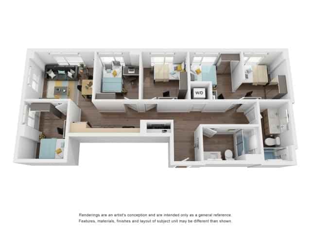 D12 - 4 Bedroom 2 Bathroom Apartment main photo