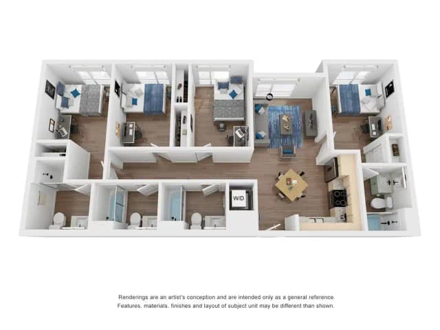 D5 - 4 Bedroom 4 Bathroom Apartment main photo